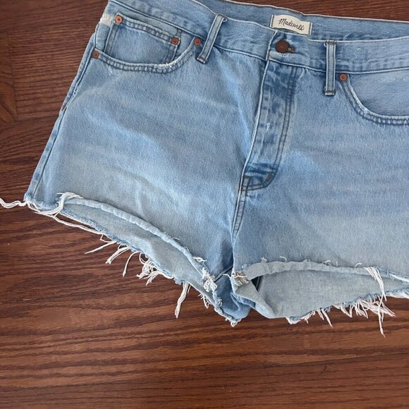 Madewell Relaxed Denim Shorts Cedarcroft Wash Size 32" Size 14 - Picture 4 of 13